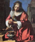 Johannes Vermeer saint praxedis oil painting